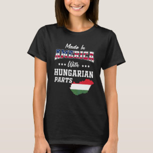 Camiseta América Partes húngaras de Hungría Mapa bandera de