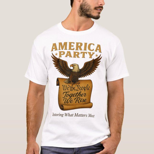 Camiseta America Party Restoring What Matters (Anverso)