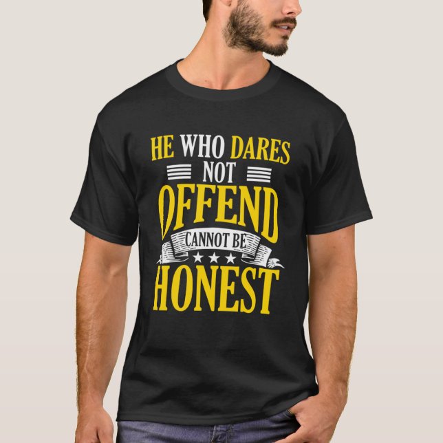 Camiseta America Patriotic  He Who Dares Not Offend  Paine (Anverso)