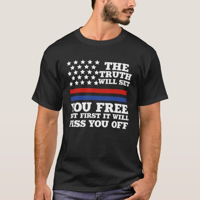 Camiseta America Patriotic  The Truth Will Set You Free  2 (Anverso)