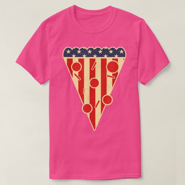 Camiseta America Pizza Design 4 De Julio  (Diseño del anverso)