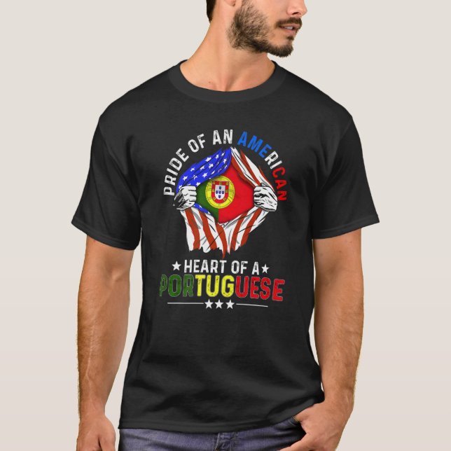 Camiseta América portuguesa Orgullo extranjero Portugal (Anverso)