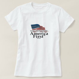 Camiseta America Primero Citación Patriótica de Trump Bande