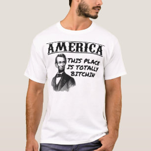 Camiseta América retra con Abraham Lincoln