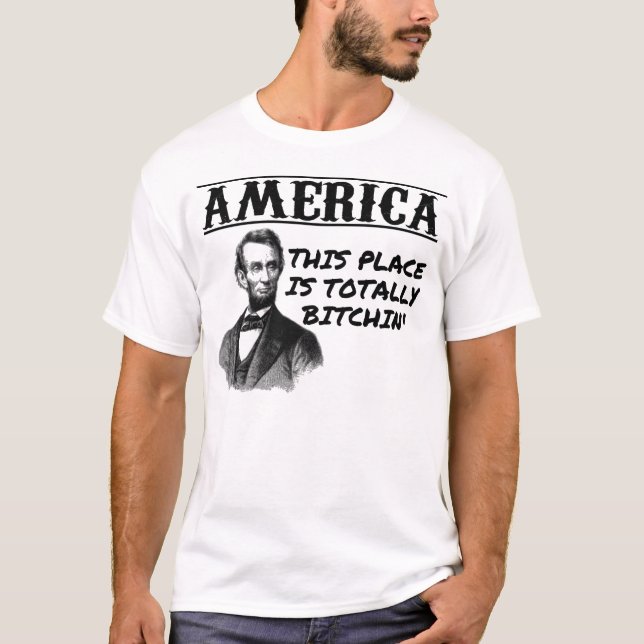 Camiseta América retra con Abraham Lincoln (Anverso)