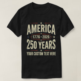 Camiseta América Retro Personalizada 250 Años 1776 2026