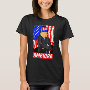 Camiseta América saluda a Shiba Dog Dank Meme 4 De Julio Ee