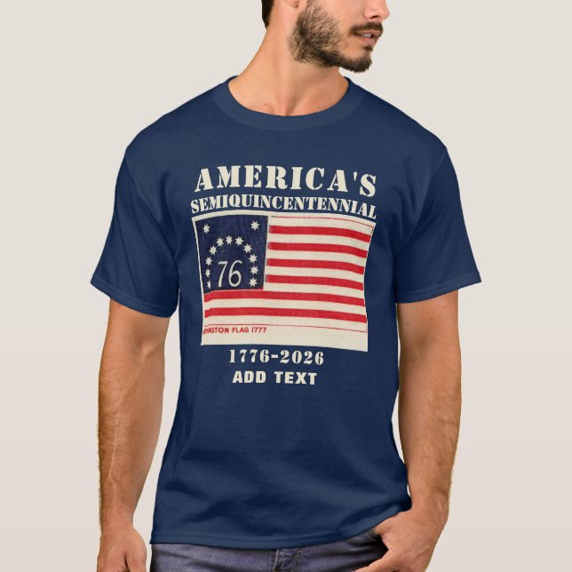 Camiseta America Semiquincentennial USA 250 Bennington Flag (Anverso)