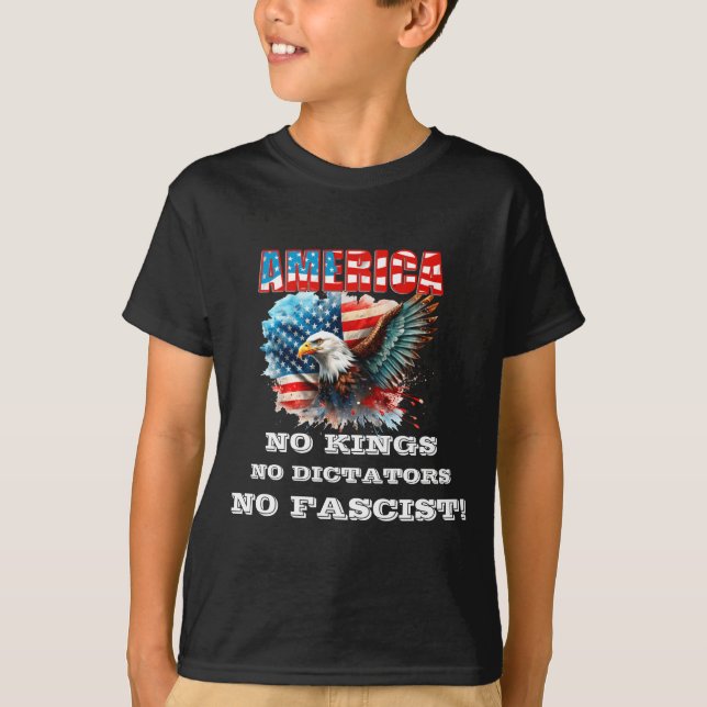 Camiseta América Sin Reyes Sin Dictadores Sin Fascistas  (Anverso)