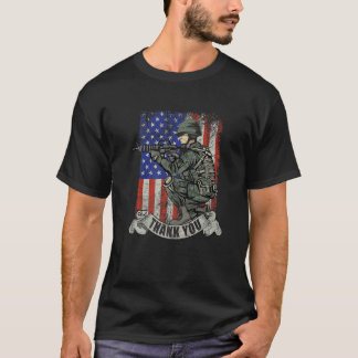 Camiseta America Soldier Thank You Patriotic Veterans Day