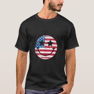Camiseta América sonríe sonrisa frente al Retro de Bandera