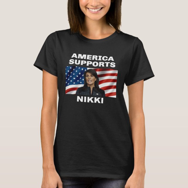 Camiseta America Supports Nikki Haley (Anverso)