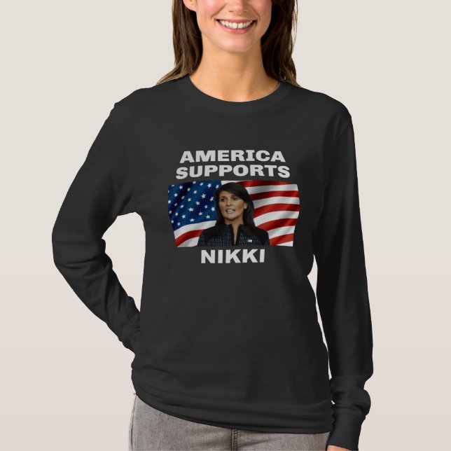 Camiseta America Supports Nikki Haley (Anverso)