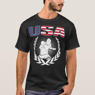 Camiseta America Table Tennis Amantes de la bandera de EE.