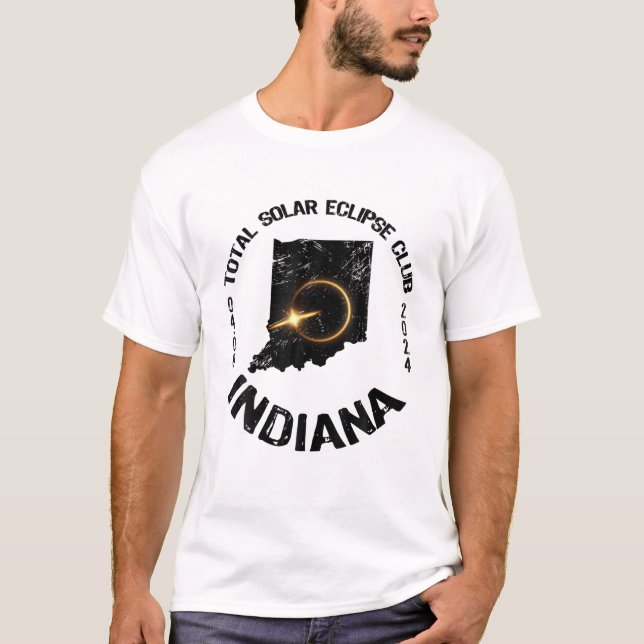 Camiseta America Total Solar Eclipse Indiana 2024 Retro Sta (Anverso)