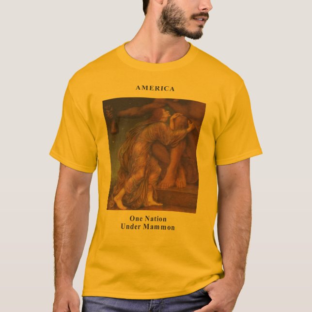 Camiseta América una nación bajo mammon (Anverso)