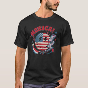 Camiseta América Vibes Happy Face Smile Flor Americana 4