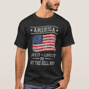 Camiseta América Vive It Love It Or Get Hell Out 4Of