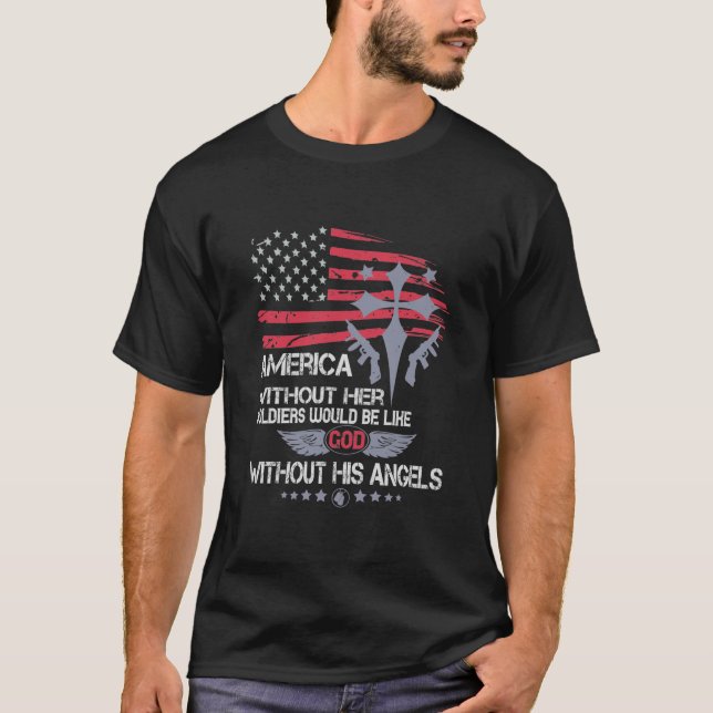 Camiseta America Without Her Soldiers (Anverso)