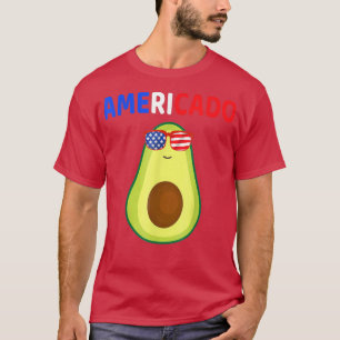 Camiseta Americado Aguacate 4 De Julio Bandera Americana Pa