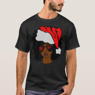 Camiseta American African Christmas Santa Claus