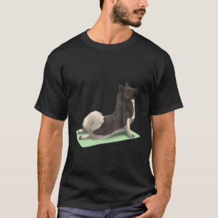 Camiseta American Akita Dog Yoga Pose Meditation Zen Workou