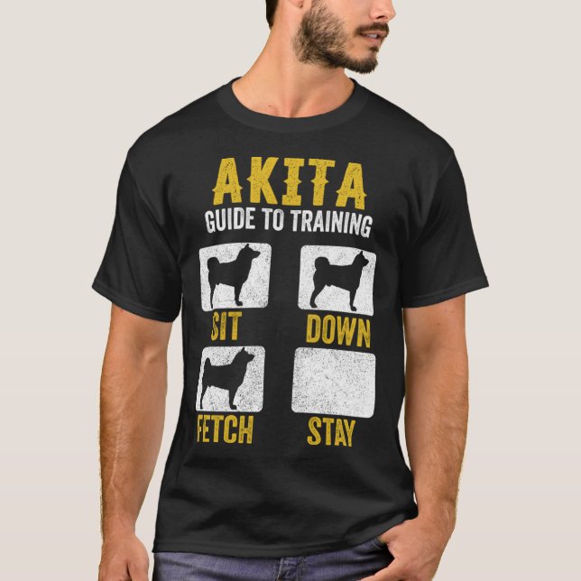 Camiseta American Akita Guide To Training  Dog Mom Dad (Anverso)