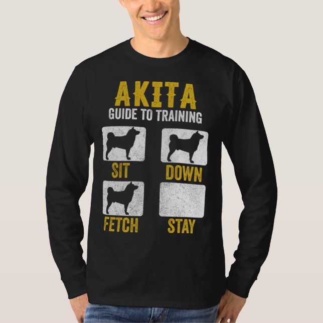 Camiseta American Akita Guide To Training  Dog Mom Dad (Anverso)