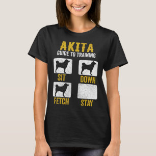 Camiseta American Akita Guide To Training Dog Mom Dad