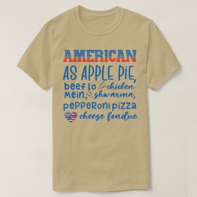 Camiseta American as Apple Pie  (Diseño del anverso)