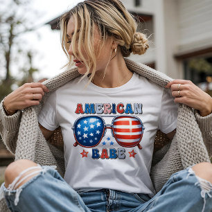 Camiseta American Babe Día de la Independencia 4 de julio