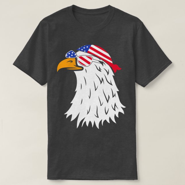 Camiseta American Bald Eagle Mullet 4 De Julio (Diseño del anverso)