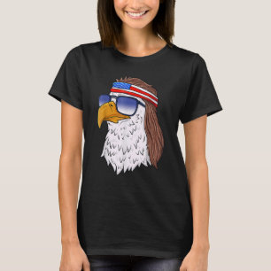 Camiseta American Bald Eagle Mullet 4 De Julio Eeuu Patrio