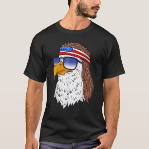 Camiseta American Bald Eagle Mullet 4 De Julio Eeuu Patrio