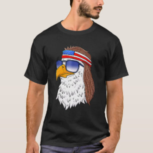 Camiseta American Bald Eagle Mullet 4 De Julio Eeuu Patrio