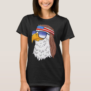 Camiseta American Bald Eagle Mullet 4 De Julio Estadouniden