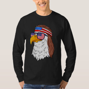 Camiseta American Bald Eagle Mullet 4 De Julio Estadouniden