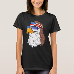 Camiseta American Bald Eagle Mullet 4 De Julio Estadouniden