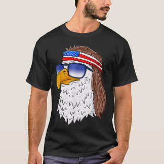 Camiseta American Bald Eagle Mullet 4 De Julio Funny USA m