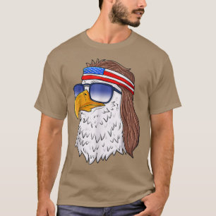 Camiseta American Bald Eagle Mullet 4 De Julio Funny USA P