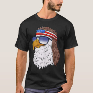 Camiseta American Bald Eagle Mullet 4 De Julio Funny USA P