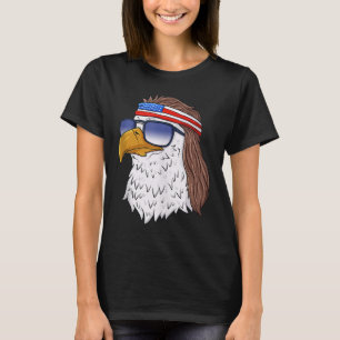 Camiseta American Bald Eagle Mullet 4 De Julio Funny USA P