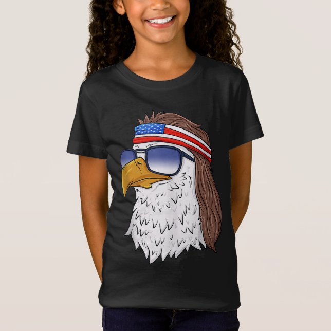 Camiseta American Bald Eagle Mullet 4 De Julio Funny USA P (Anverso)
