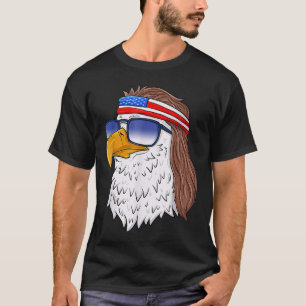 Camiseta American Bald Eagle Mullet 4 De Julio Patriot