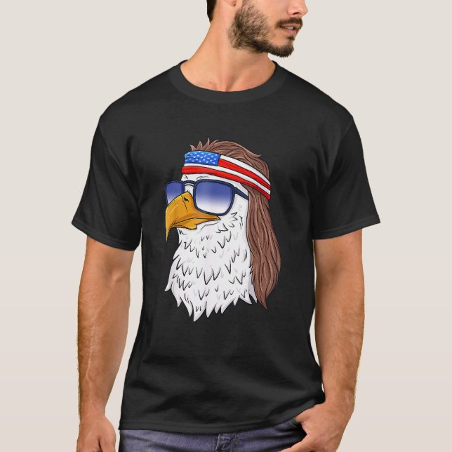 Camiseta American Bald Eagle Mullet 4th Of July Funny Usa P (Anverso)