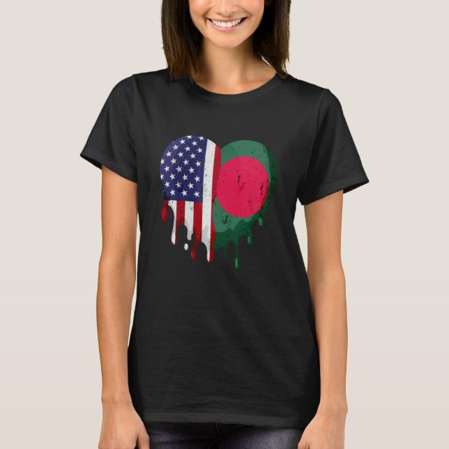 Camiseta American Bangladeshi Heritage Month Bangladesh Fla (Anverso)