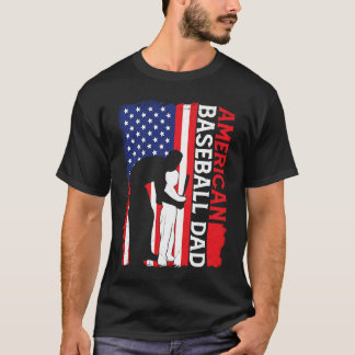 Camiseta American Baseball Dad Father's Day Baseball For Me