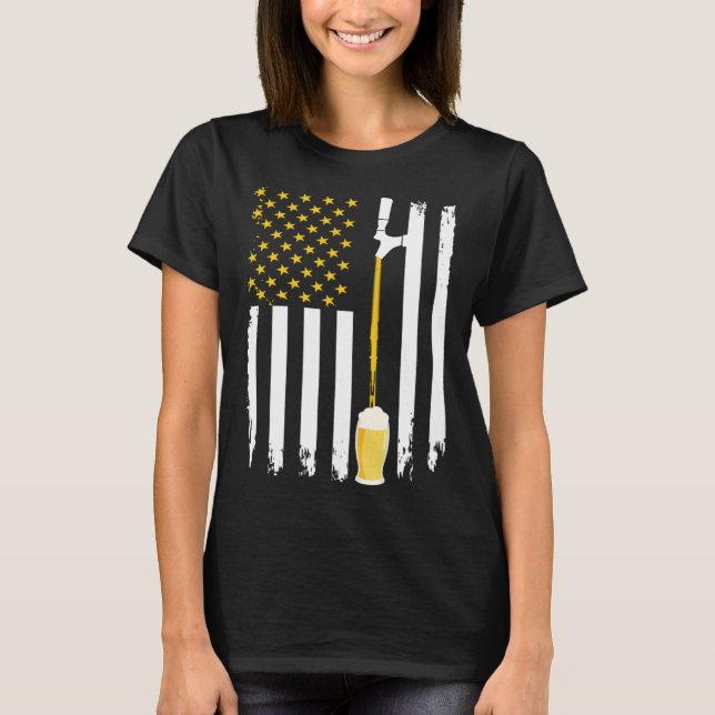 Camiseta American Beer Flag International Beer Day (Anverso)