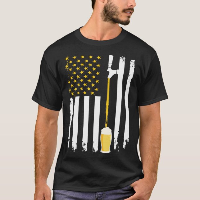 Camiseta American Beer Flag International Beer Day (Anverso)