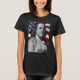 Camiseta American benjamin franklin Eyes Flag Country